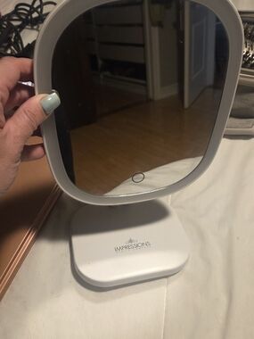 Impressions Vanity Lighted Makeup Mirror in White